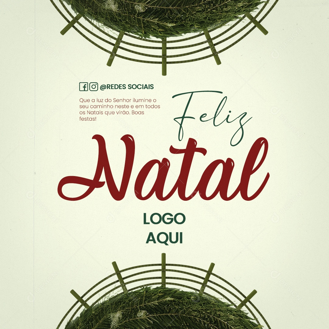 Feliz Natal Boas Festas 25 de Dezembro Social Media PSD Editável