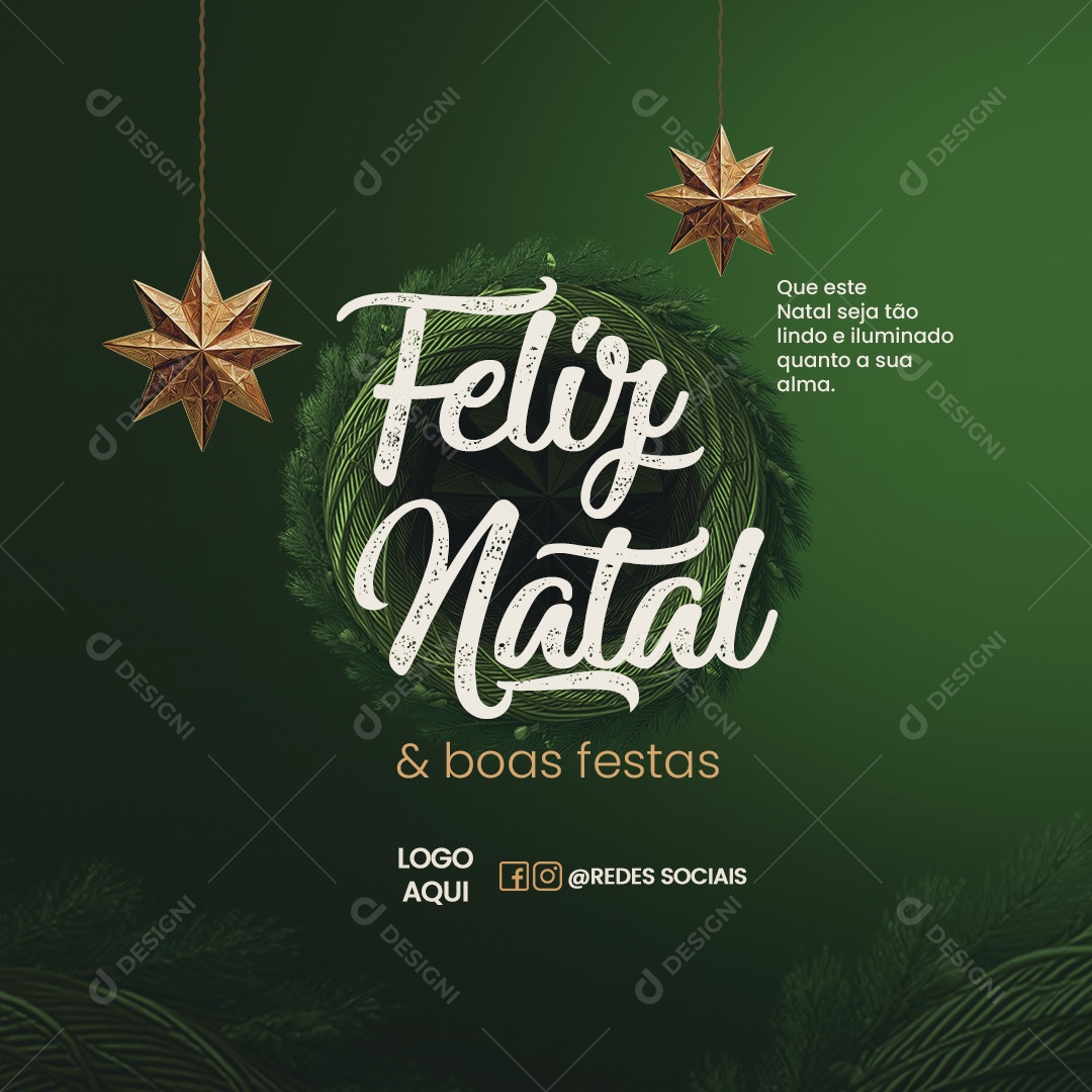 Feliz Natal e Boas Festas 25 de Dezembro Social Media PSD Editável