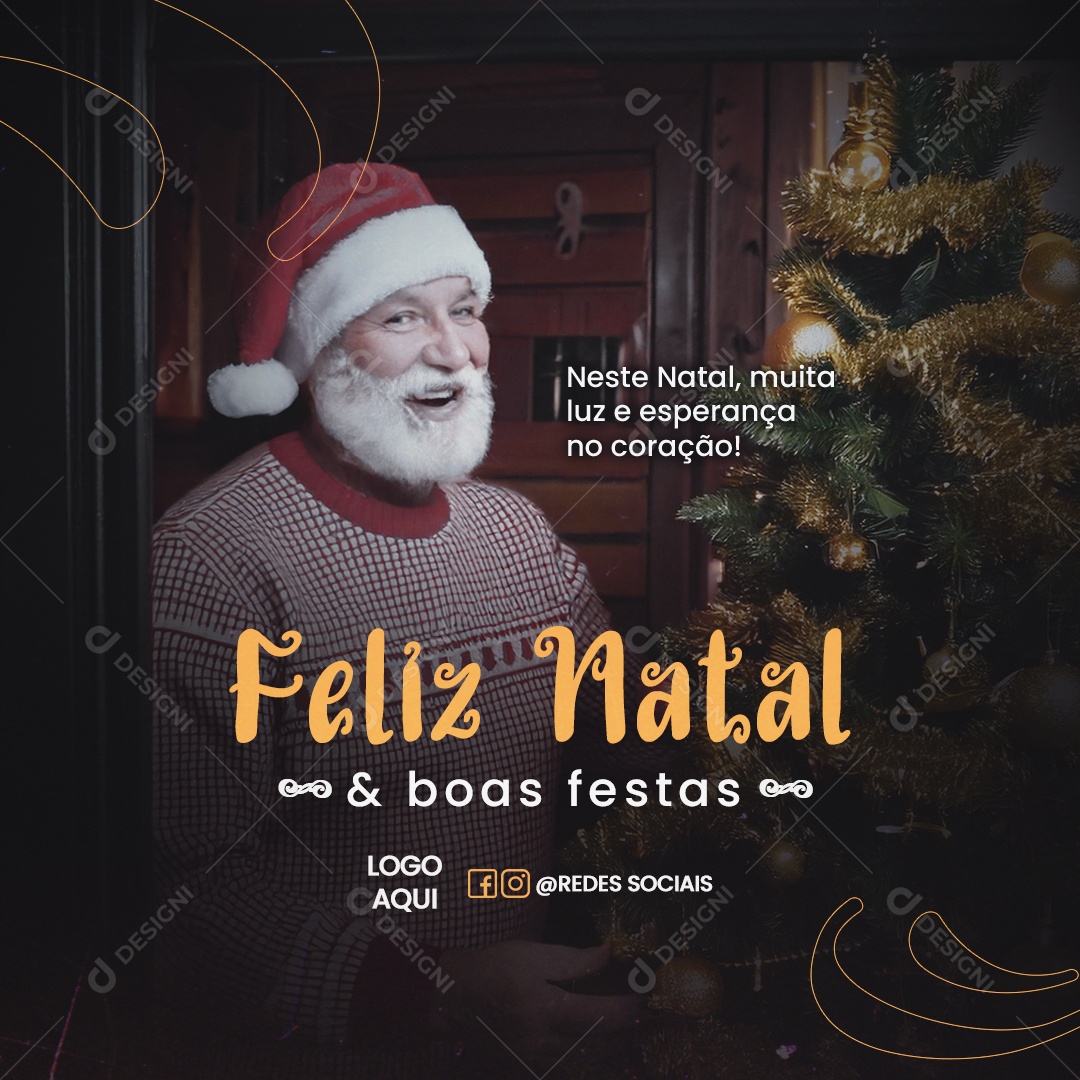 Feliz Natal e Boas Festas 25 de Dezembro Social Media PSD Editável