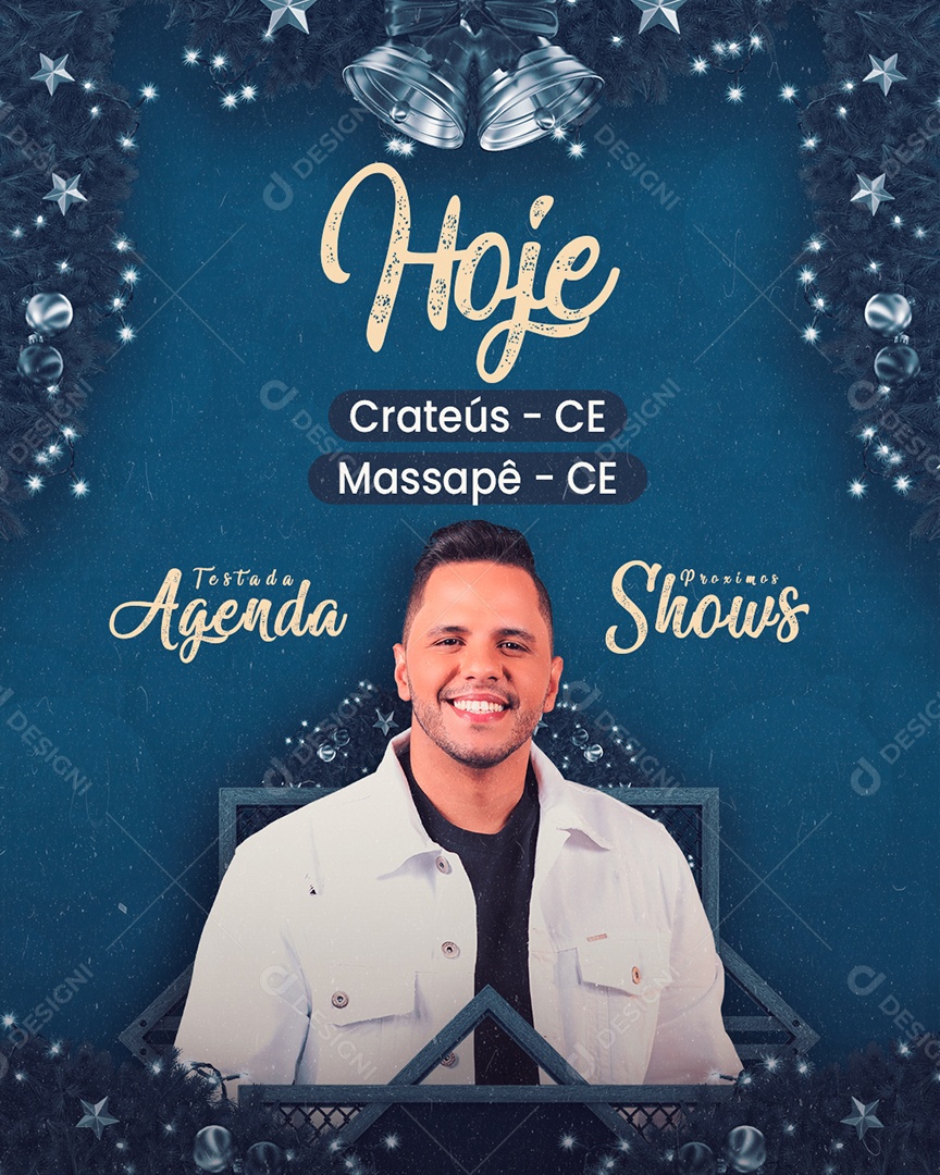 Flyer Agenda Próximos Shows Social Media PSD Editável