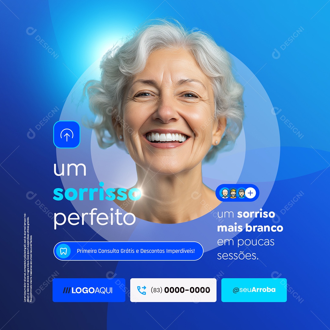 Dentista Primeira Consulta Grátis Social Media PSD Editável