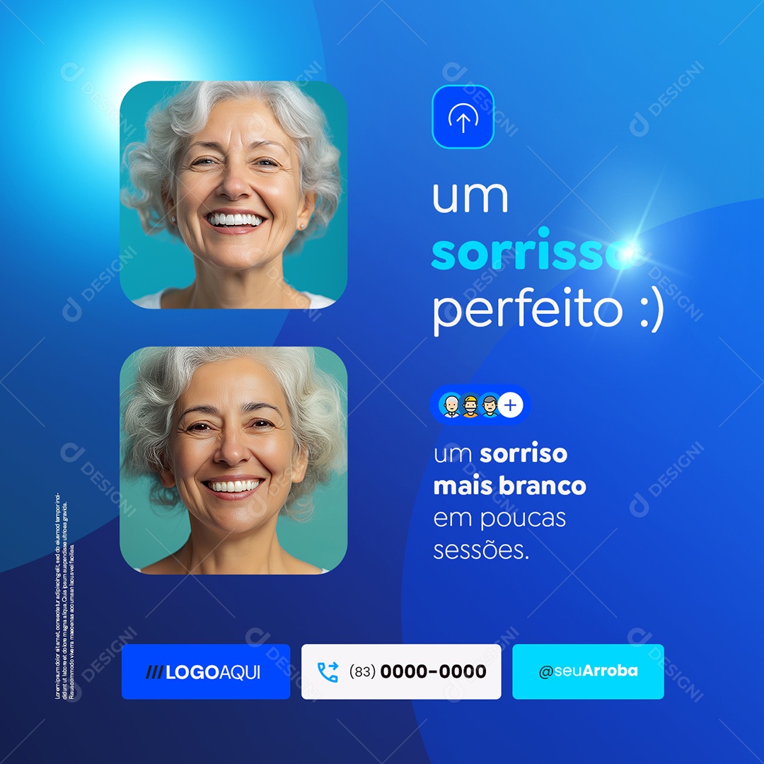 Dentista Um Sorriso Mais Branco Social Media PSD Editável