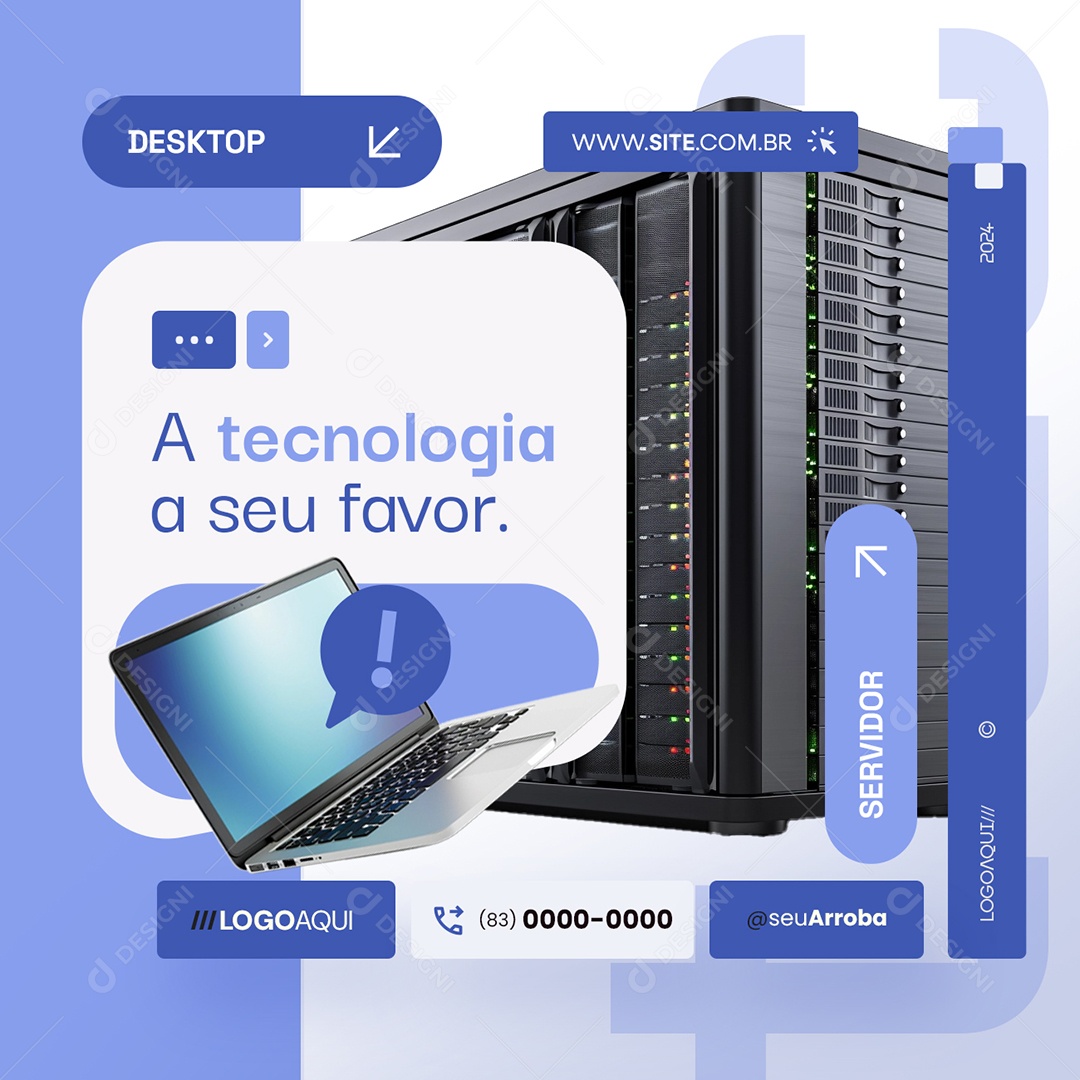 Técnico de TI A Tecnologia a Seu Favor Social Media PSD Editável