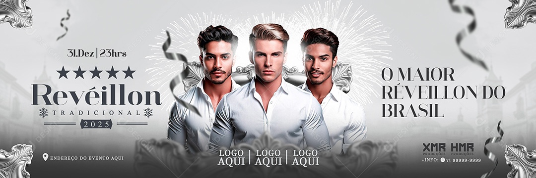 Carrossel Réveillon Shows Social Media PSD Editável