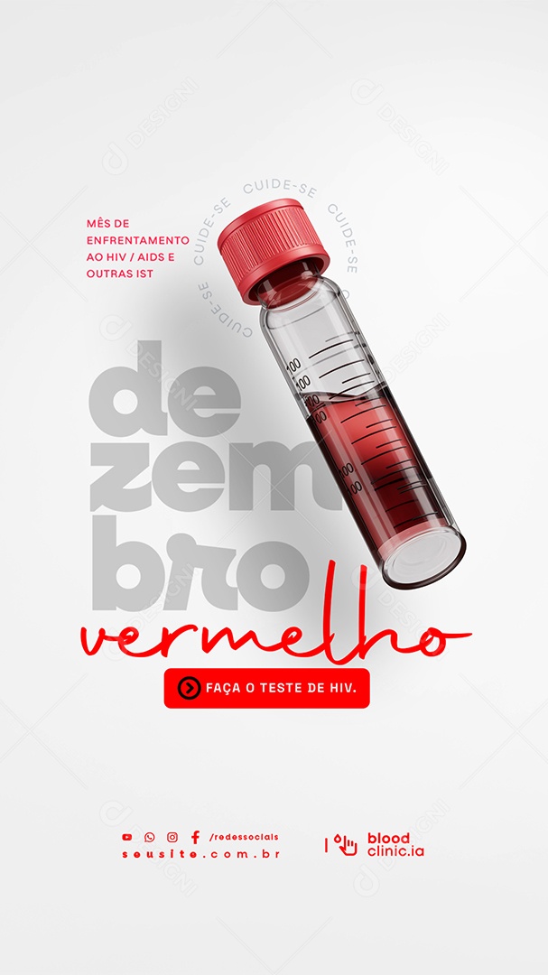 Story Dezembro Vermelho A Prevenção Salva Social Media PSD Editável