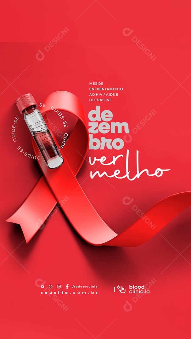 Story Dezembro Vermelho A Prevenção Salva Social Media PSD Editável