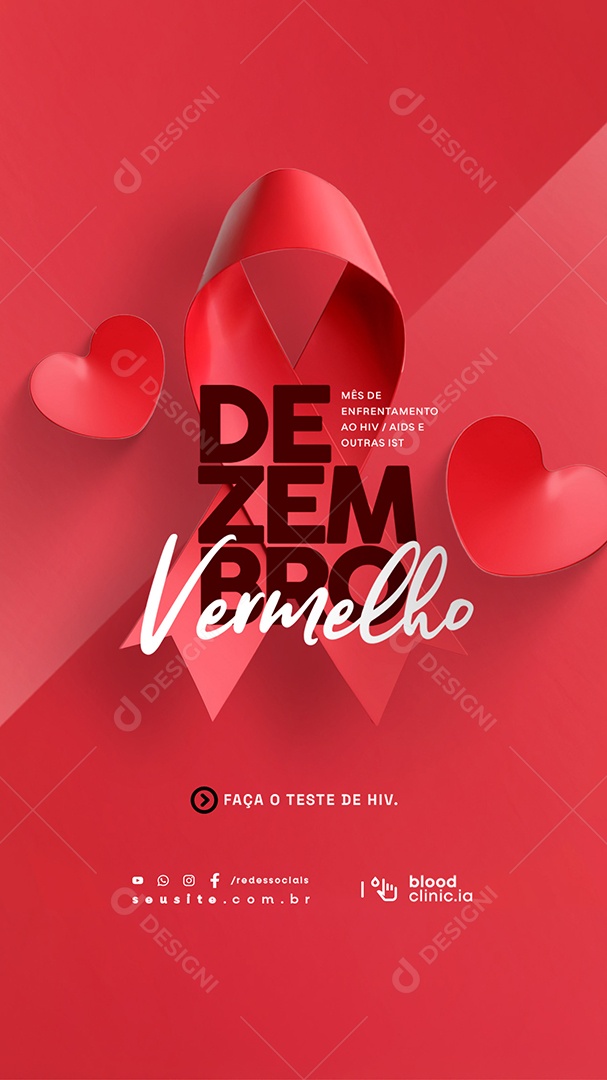 Story Dezembro Campanha Vermelho Social Media PSD Editável