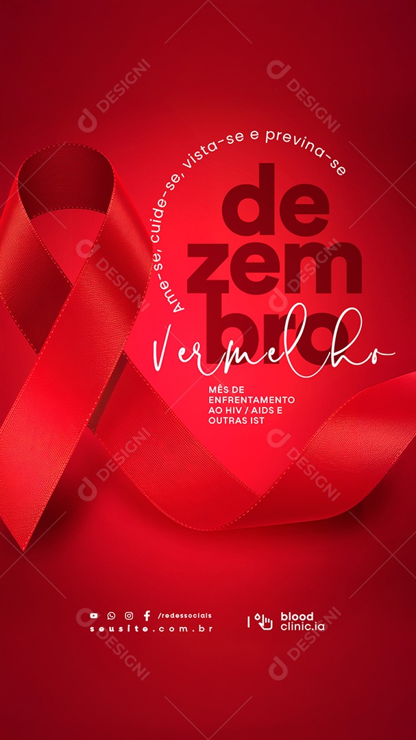Story Dezembro Vermelho A Prevenção Salva Social Media PSD Editável