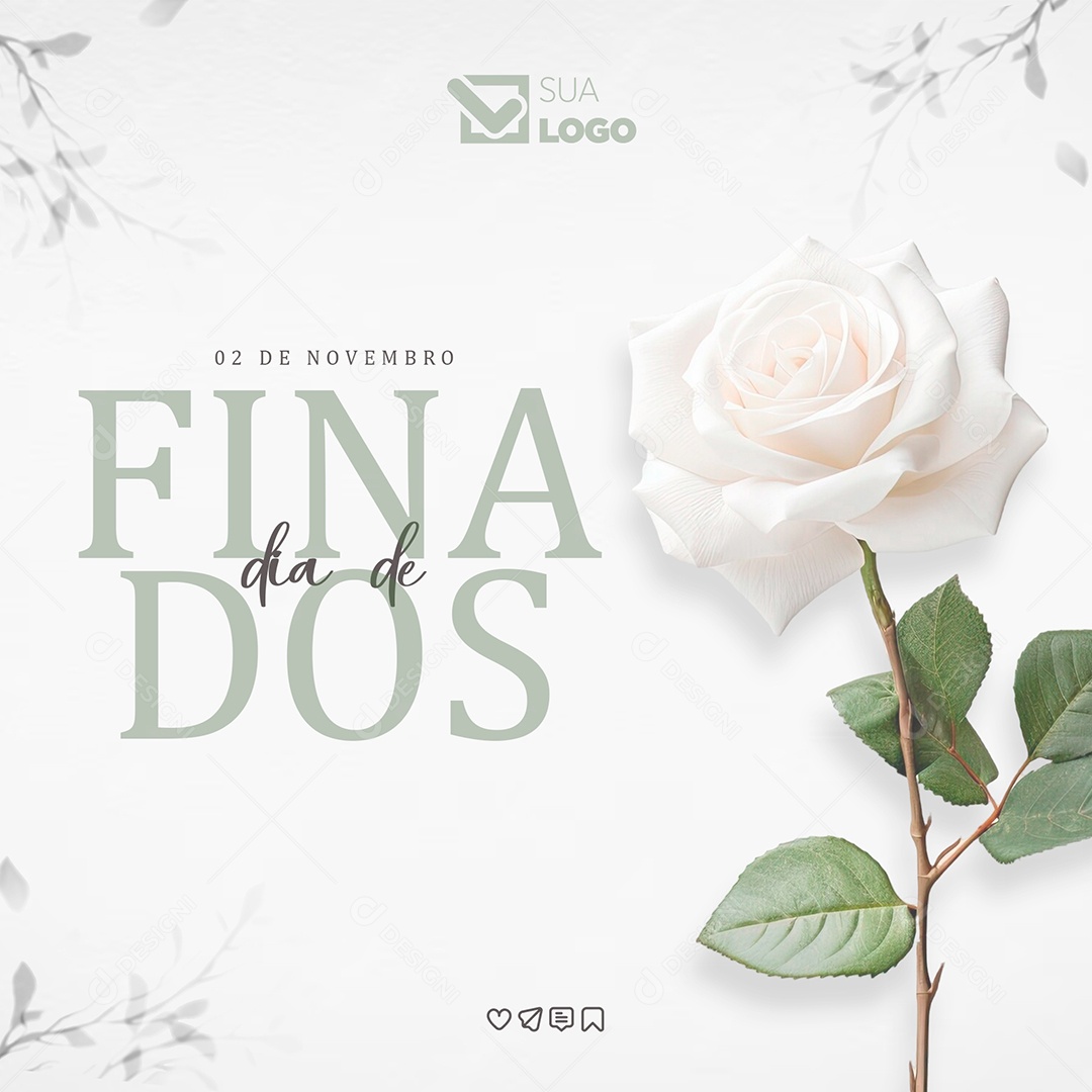 02 de Novembro Dia de Finados Social Media PSD Editável