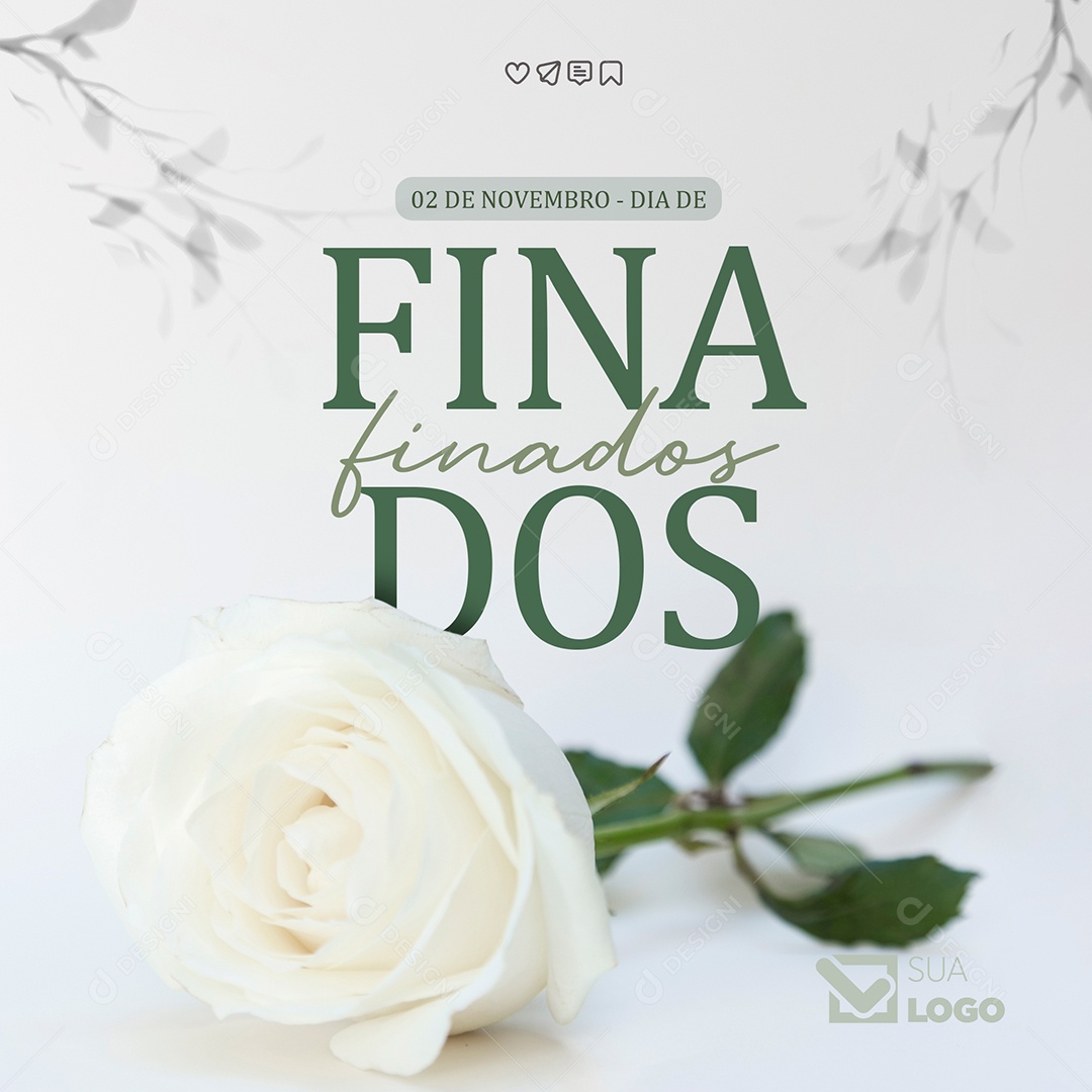 02 de Novembro Dia de Finados Social Media PSD Editável
