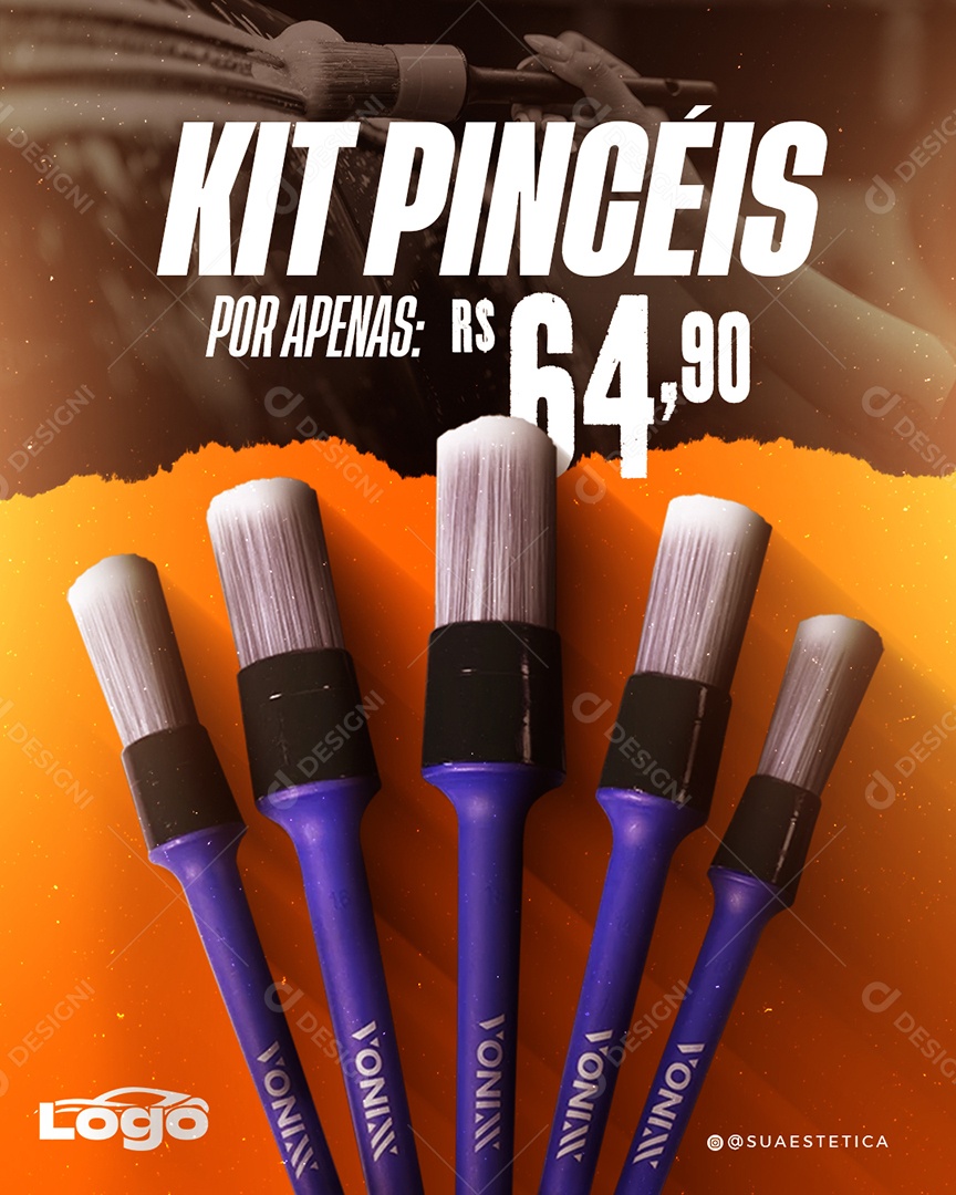 Kit Pincéis para Social Media PSD Editável