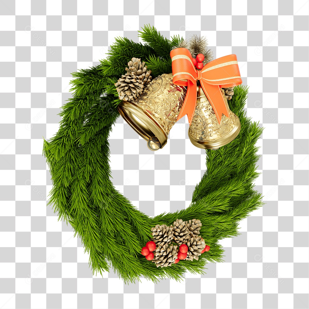 Guirlanda de Natal Enfeite Natalino PNG Transparente