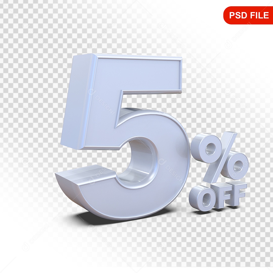 Discount 5% Colorful 3D Element For PSD Composition
