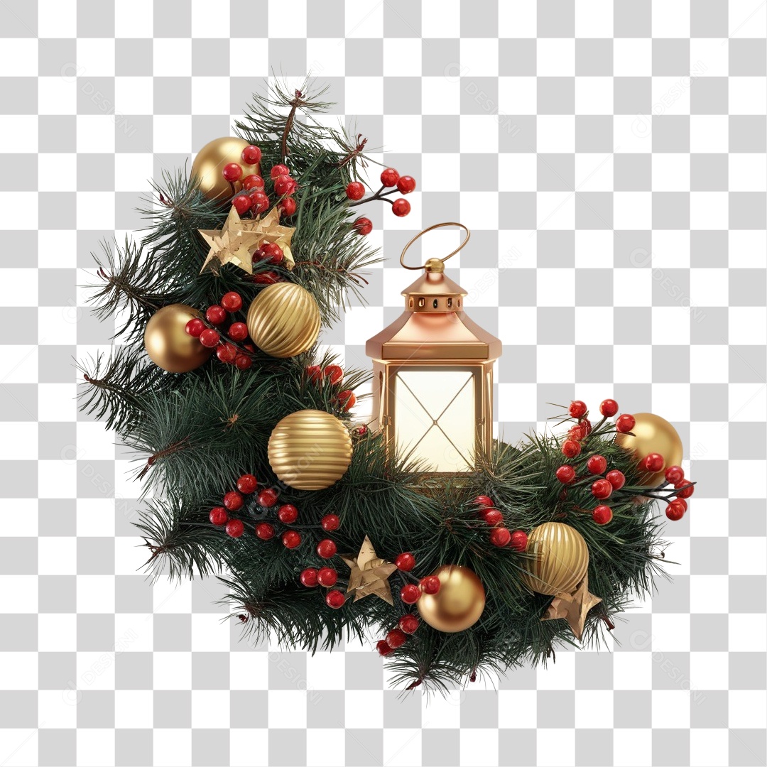 Guirlanda de Natal Enfeite Natalino PNG Transparente