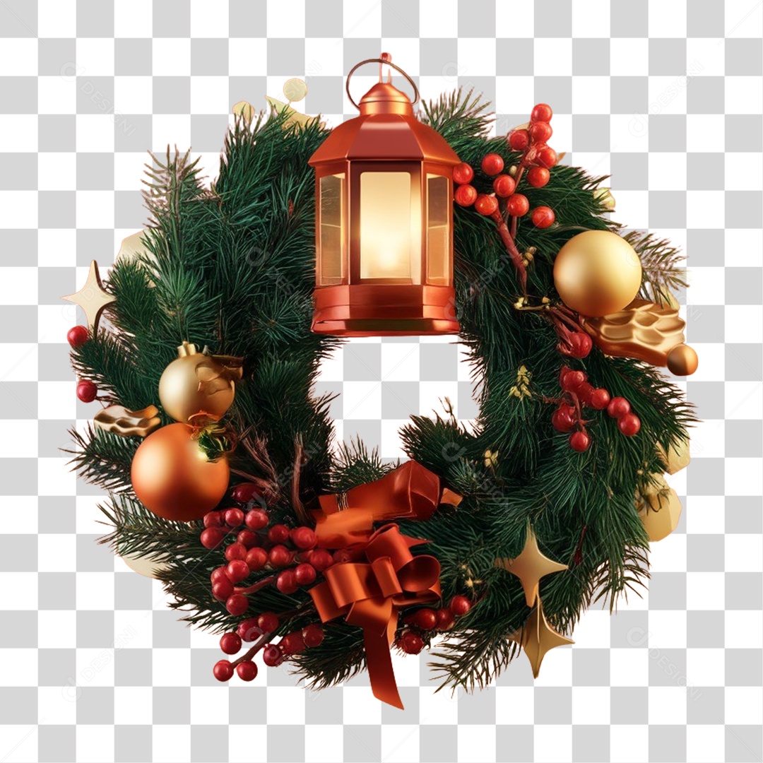 Guirlanda de Natal Enfeite Natalino PNG Transparente