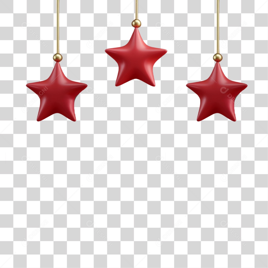 Estrelas de Natal Decoração PNG Transparente
