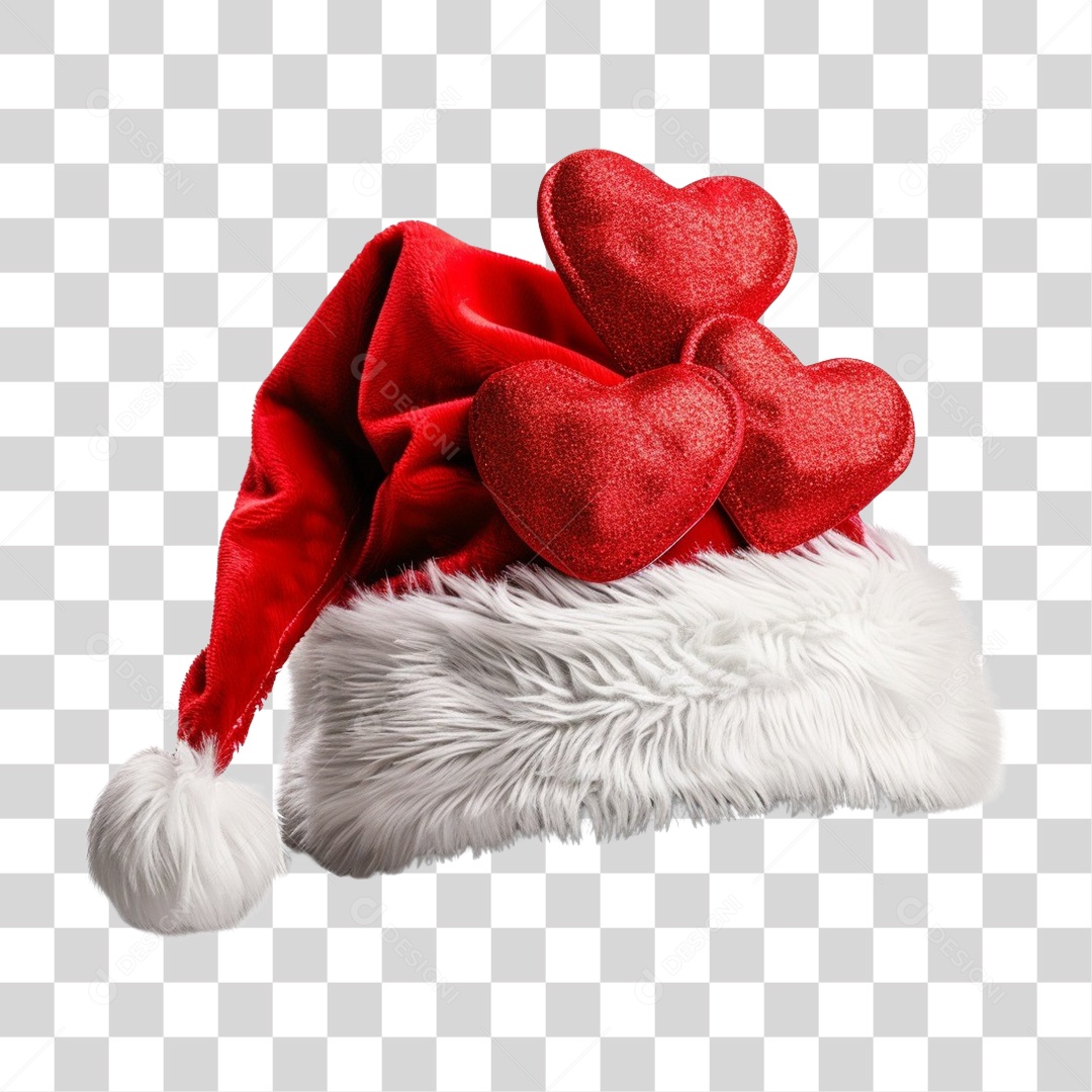 Gorro de Papai Noel PNG Transparente