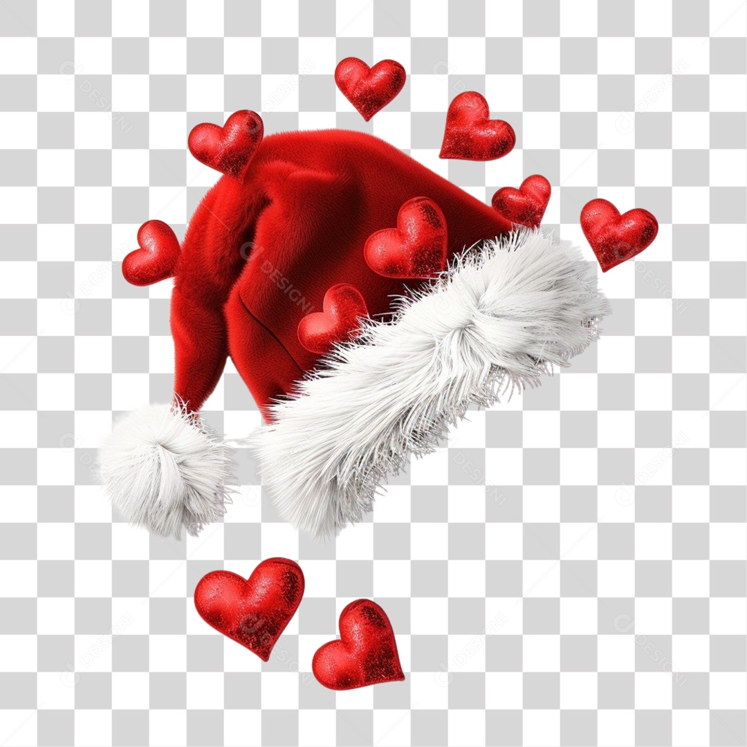 Gorro de Papai Noel PNG Transparente