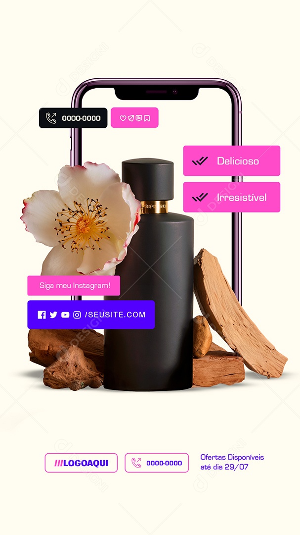 Story Revendedor de Perfumes Delicioso Irresistível Social Media PSD Editável