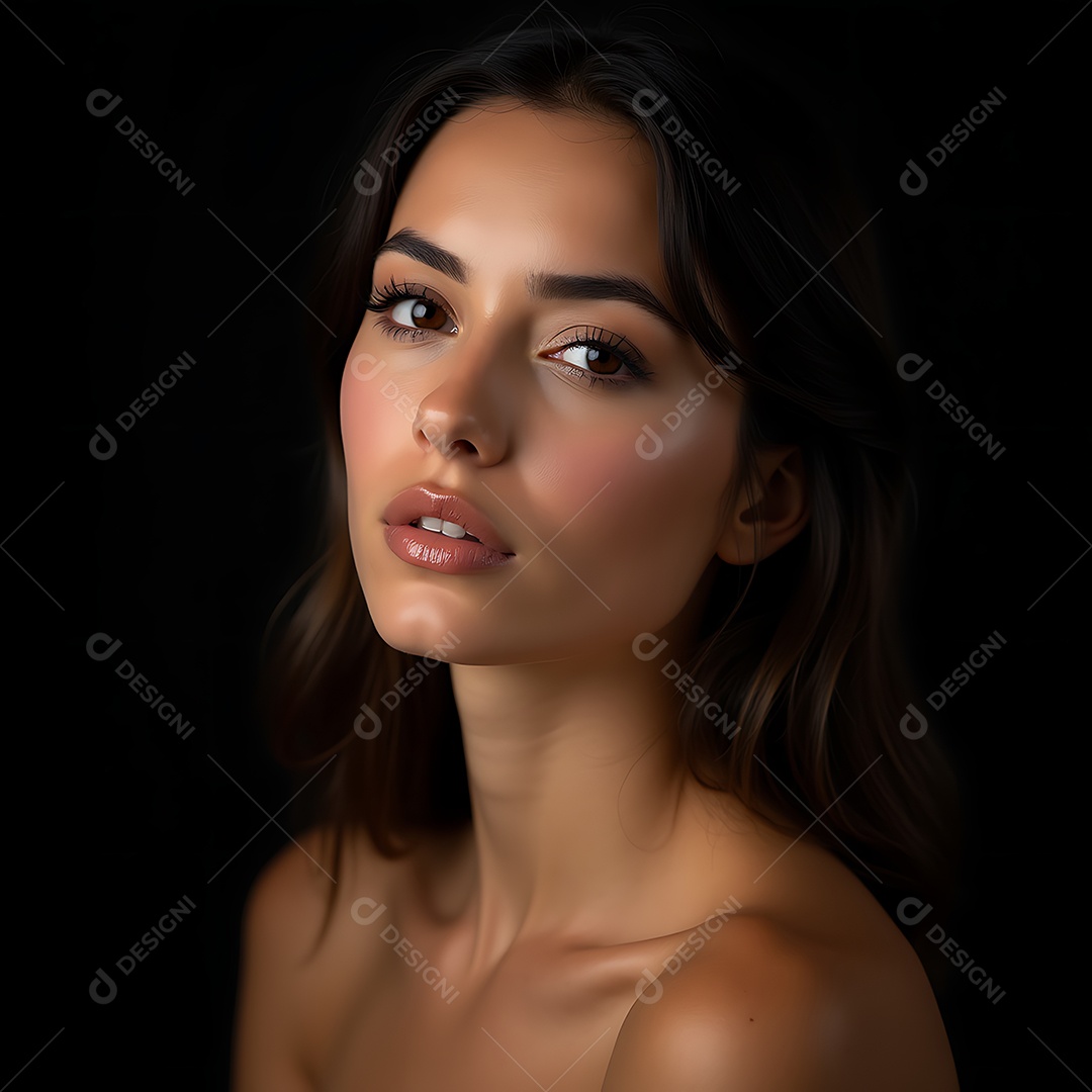 Bela mulher fazendo pose sobre fundo isolado