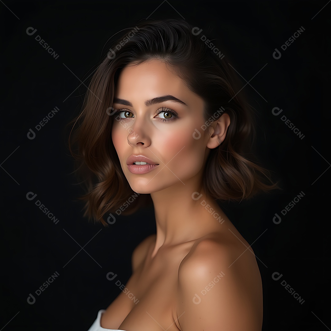 Bela mulher fazendo pose sobre fundo isolado