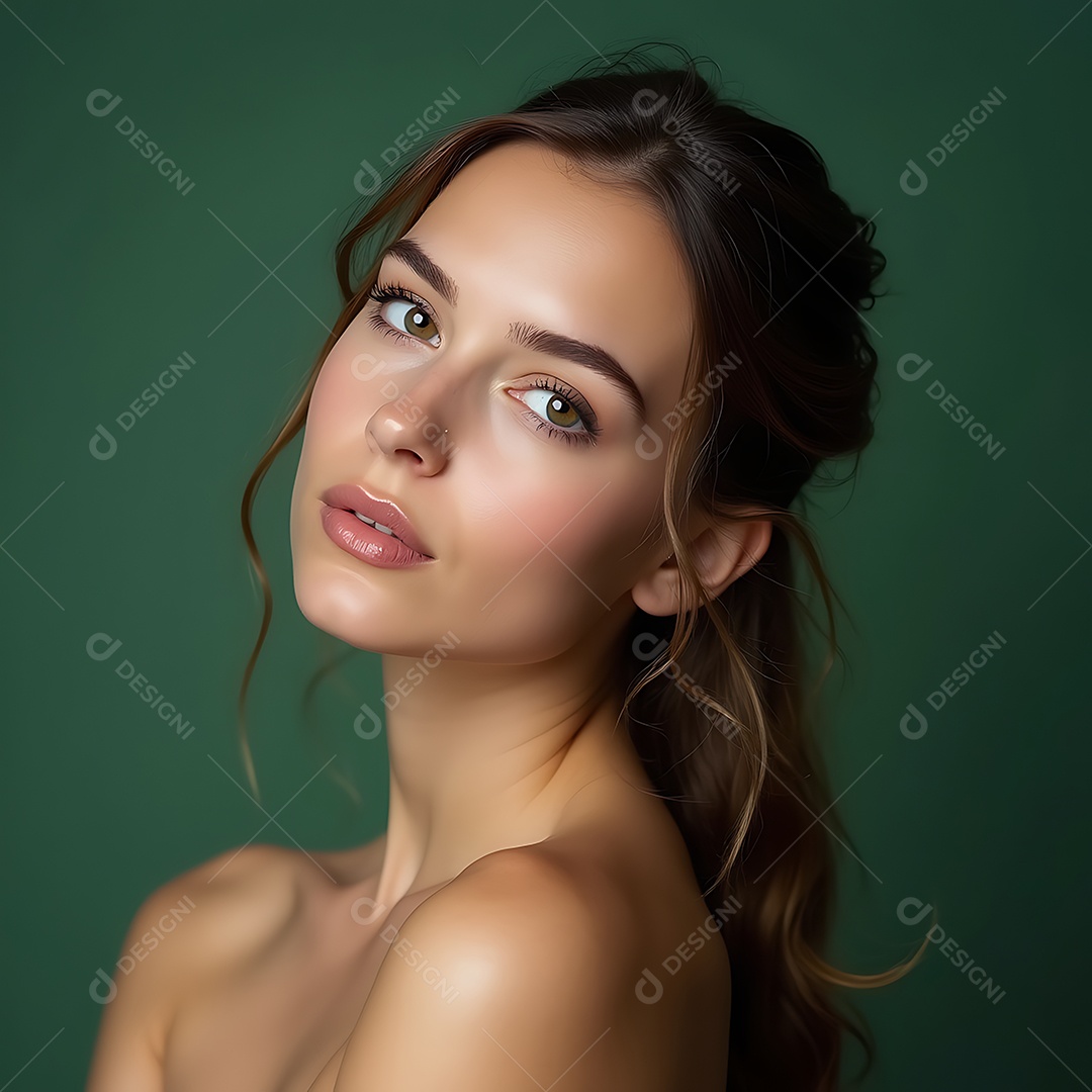 Bela mulher fazendo pose sobre fundo isolado