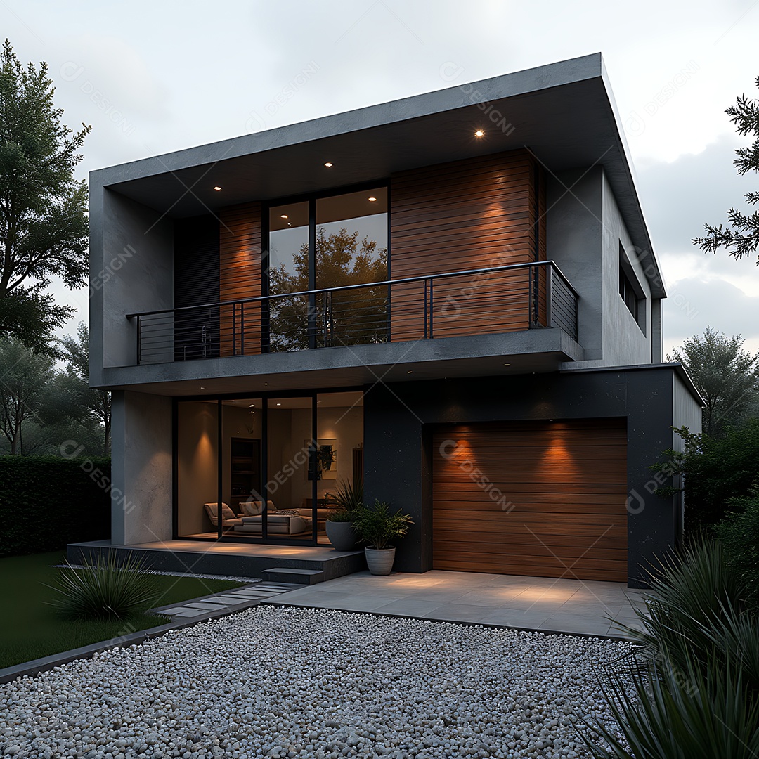 Linda casa planejada de dois andar