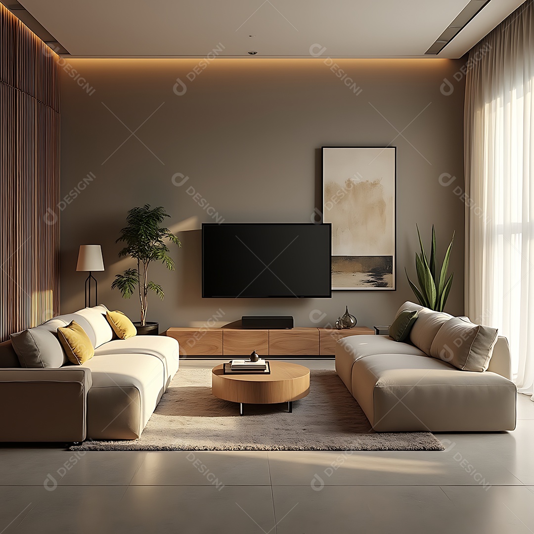 Decoração elegante com cor damasco