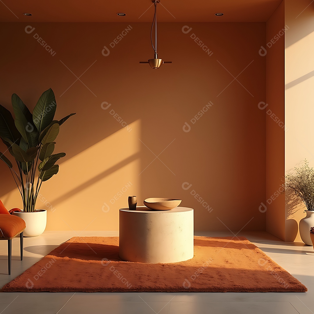 Decoração elegante com cor damasco