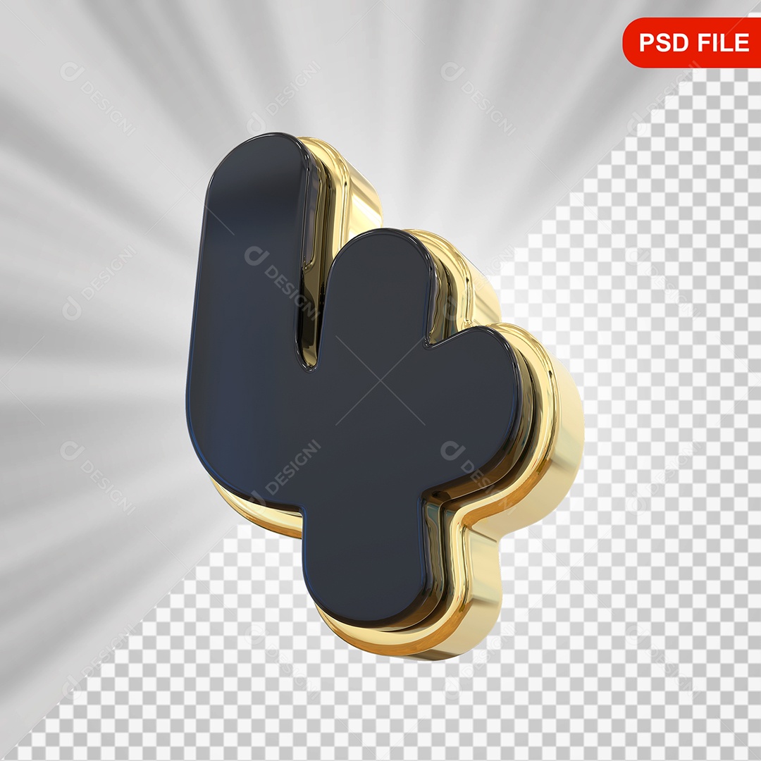 Número 4 Elemento 3D Para Composição PSD