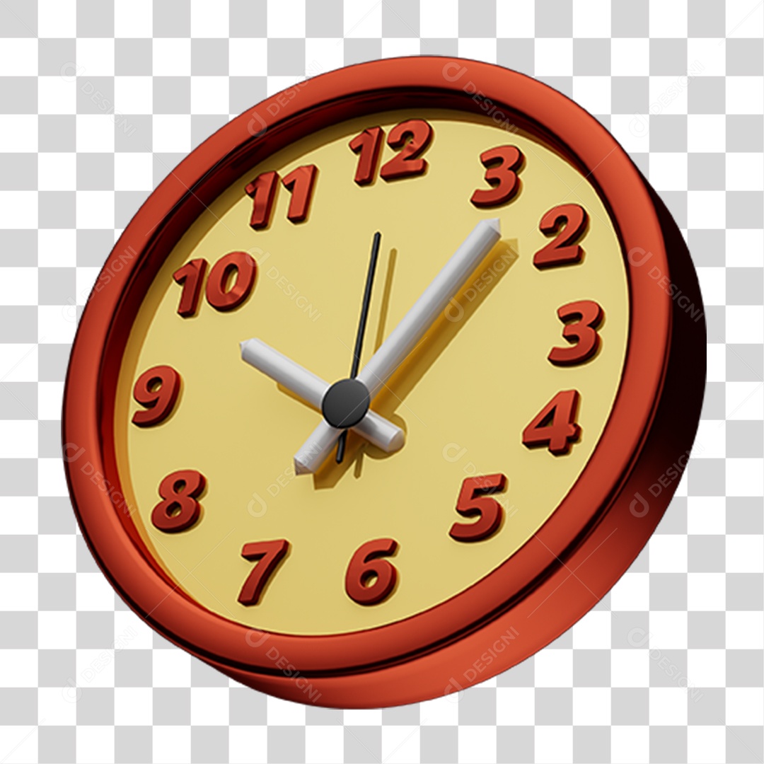 Elemento 3D Relógio Despertador PNG Transparente