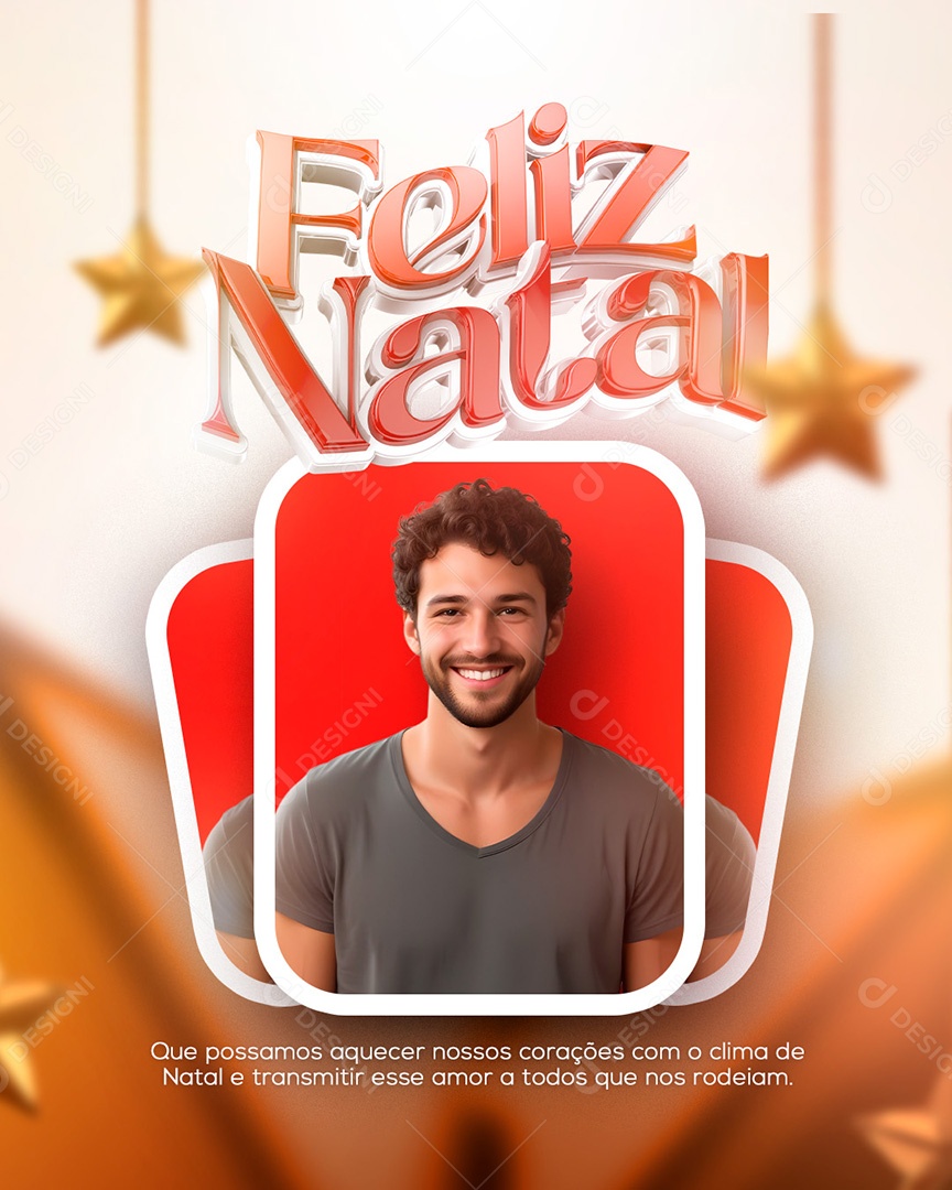 Feliz Natal 25 de Dezembro Alegria Social Media PSD Editável