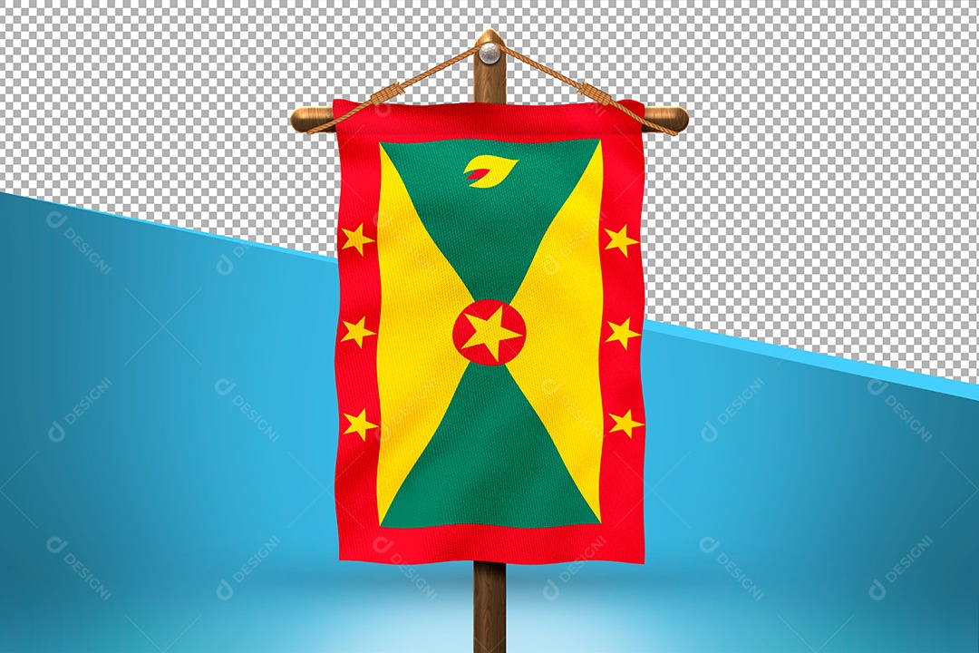 Bandeira de Granada Elemento 3D para Composição PSD