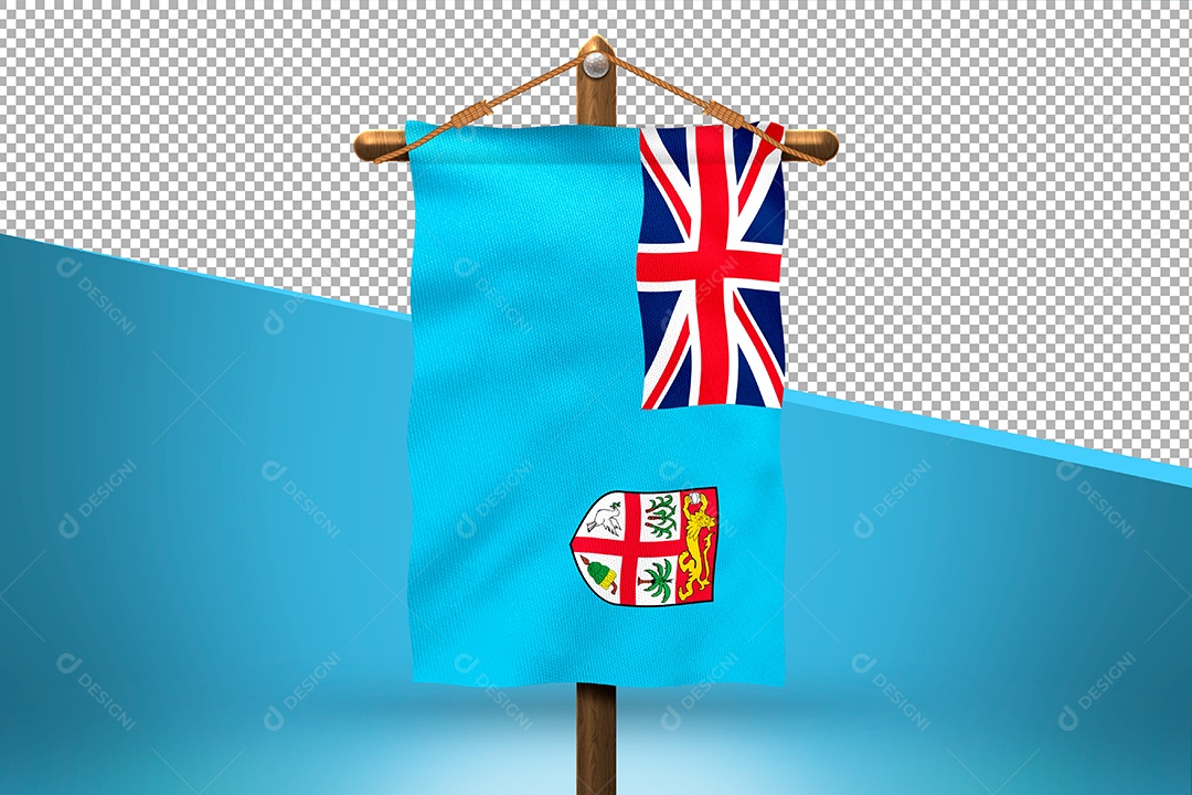 Bandeira de Fiji Elemento 3D para Composição PSD