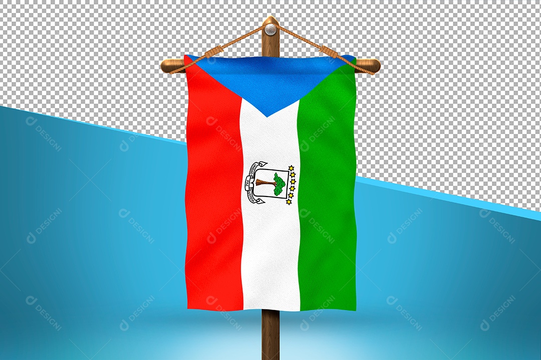 Bandeira da Guiné Elemento 3D para Composição PSD