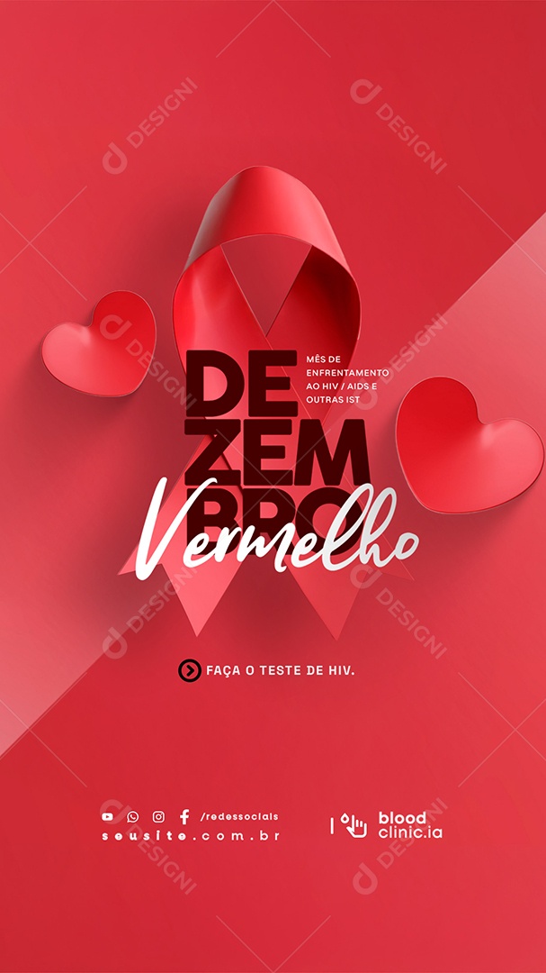 Story Dezembro Vermelho A Prevenção Salva Social Media PSD Editável