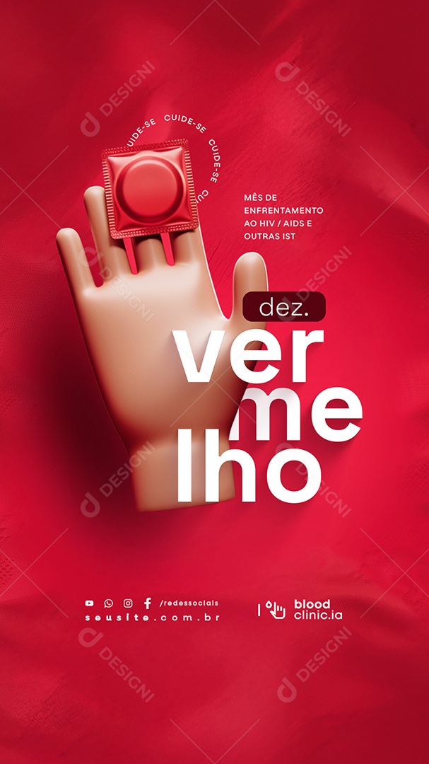 Story Dezembro Vermelho A Prevenção Salva Social Media PSD Editável