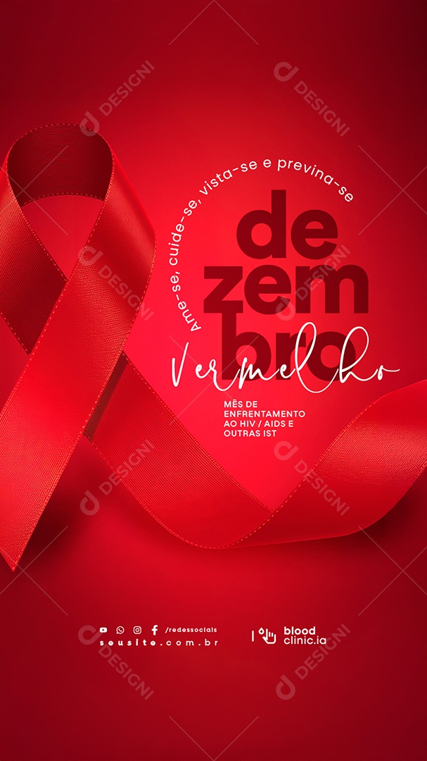 Story Dezembro Vermelho A Prevenção Salva Social Media PSD Editável