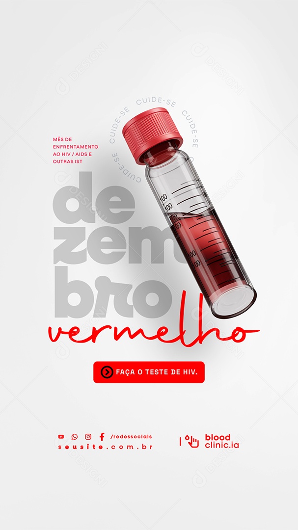 Story Dezembro Vermelho Prevenção Social Media PSD Editável