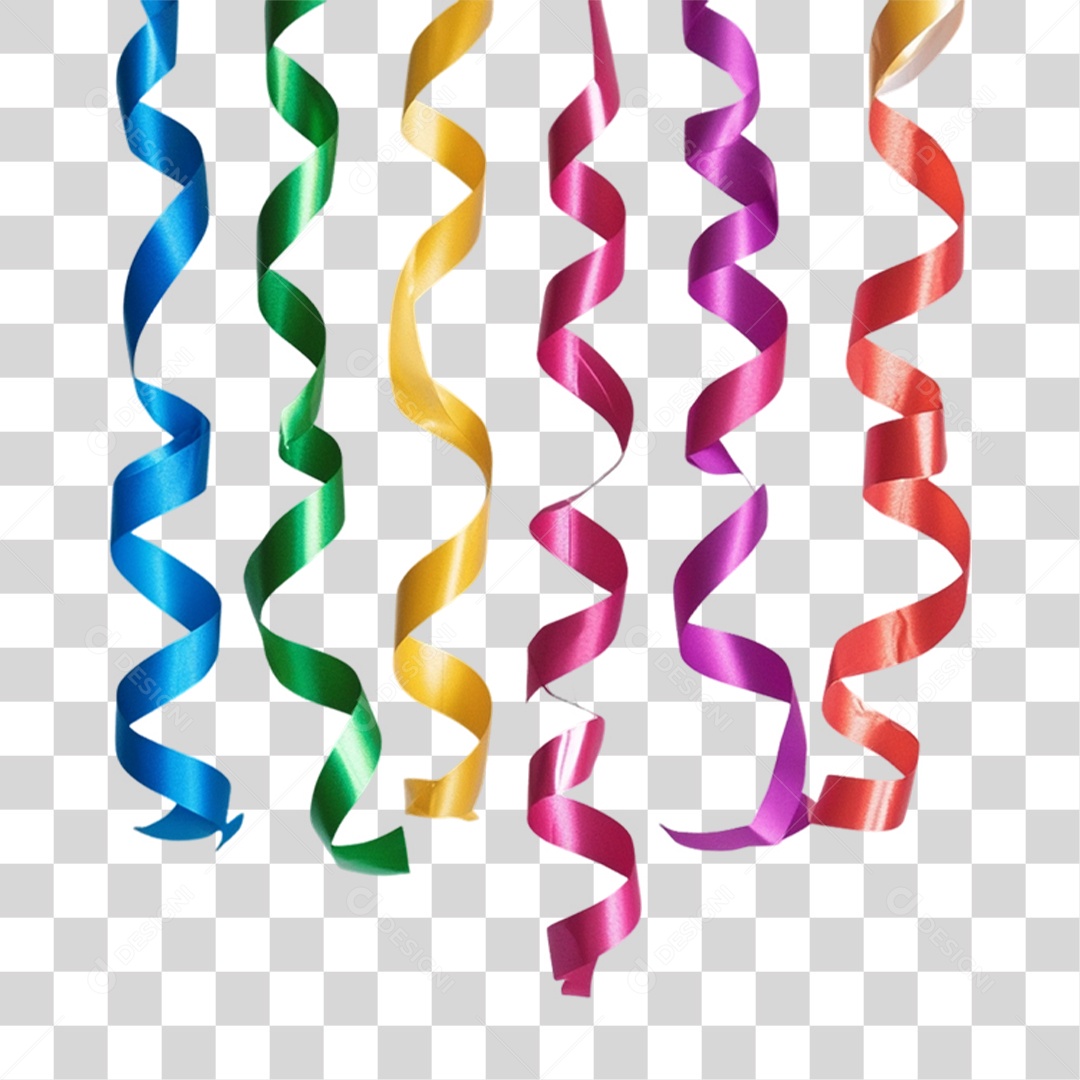 Fitas Enfeites Decorações Carnaval PNG Transparente