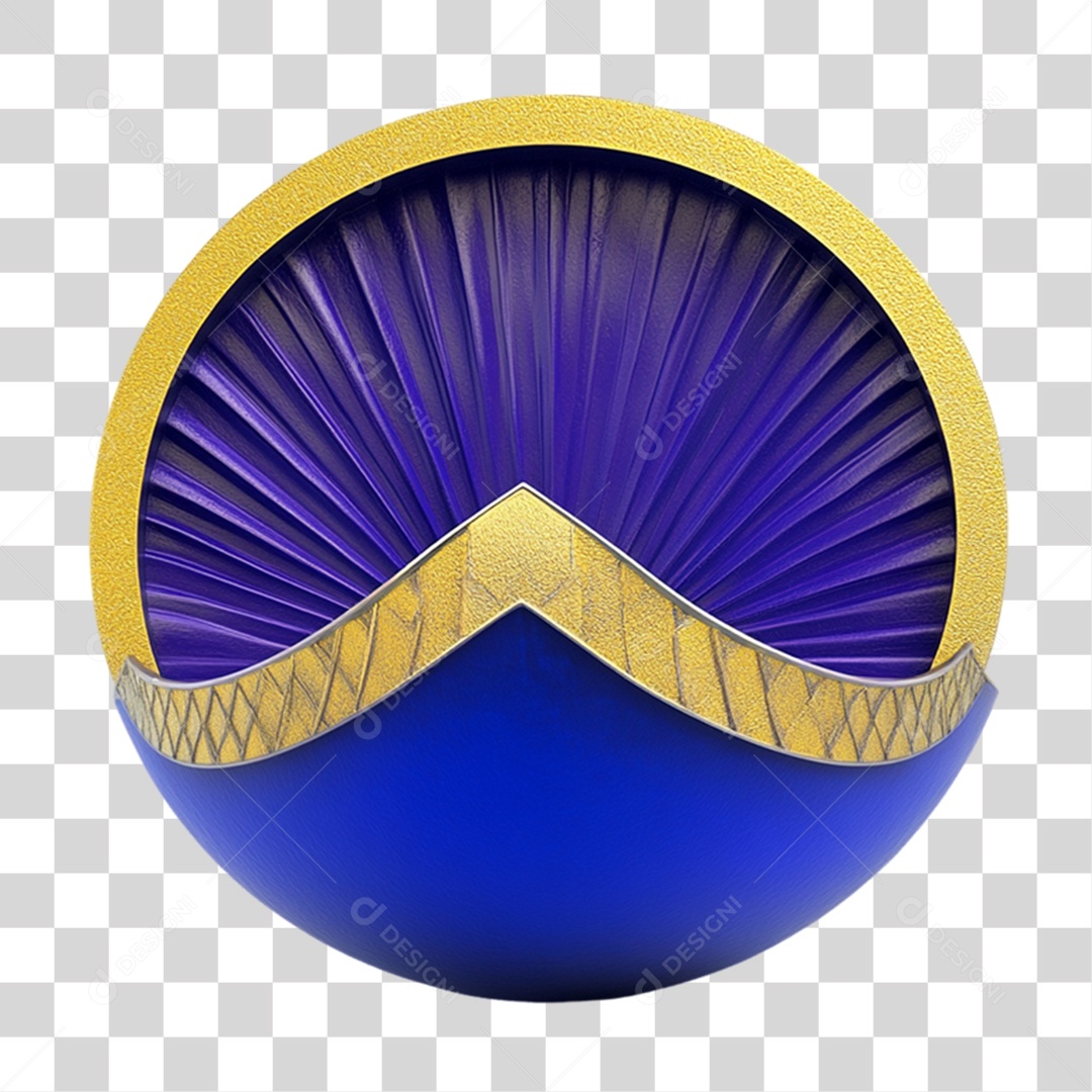 Elemento 3D Bola Azul Forma PNG Transparente