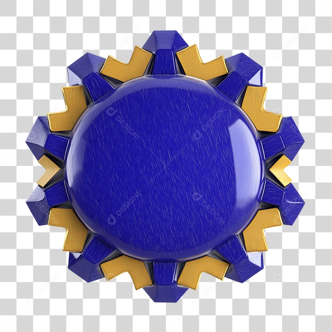Elemento 3D Bola Azul Forma PNG Transparente