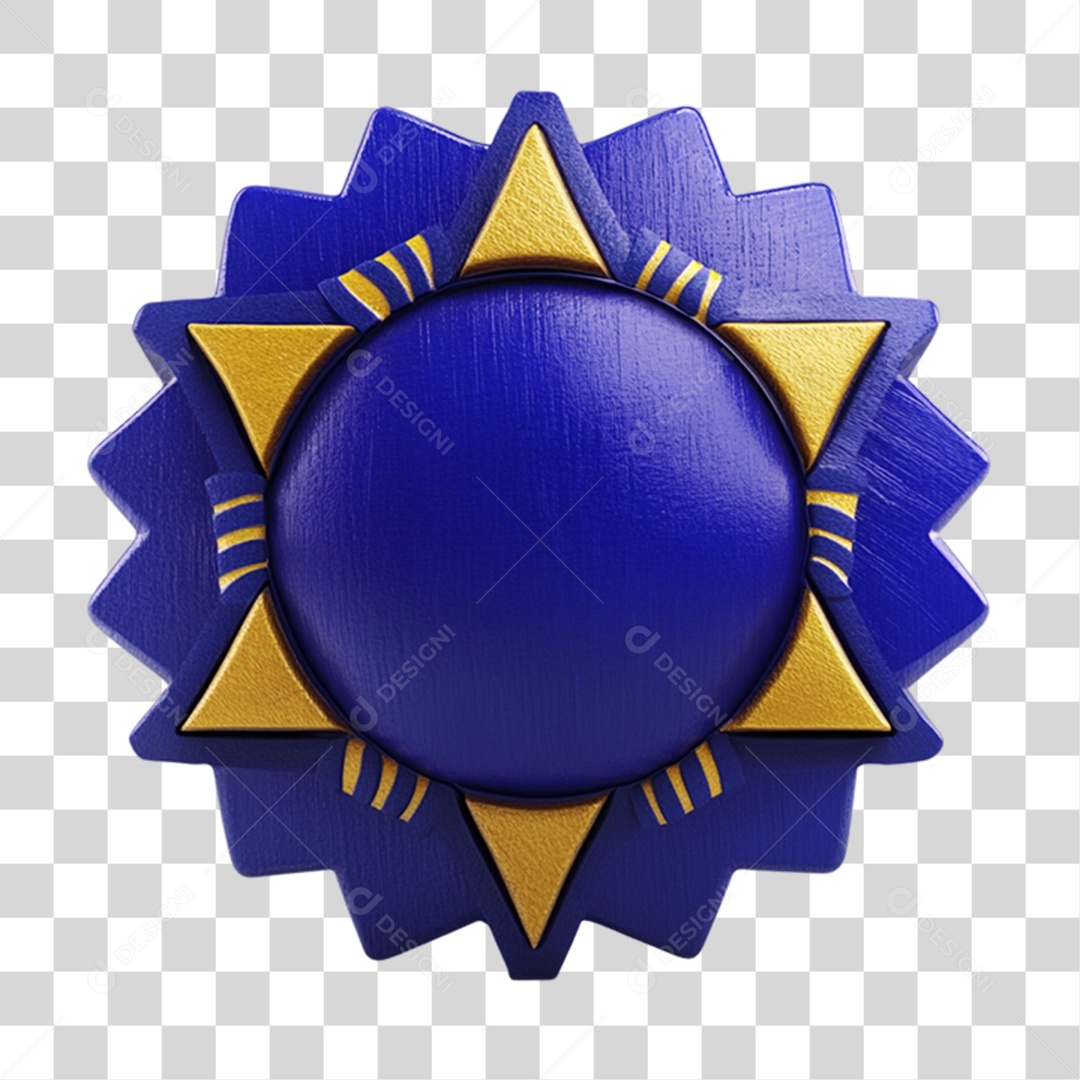 Elemento 3D Bola Azul Forma PNG Transparente