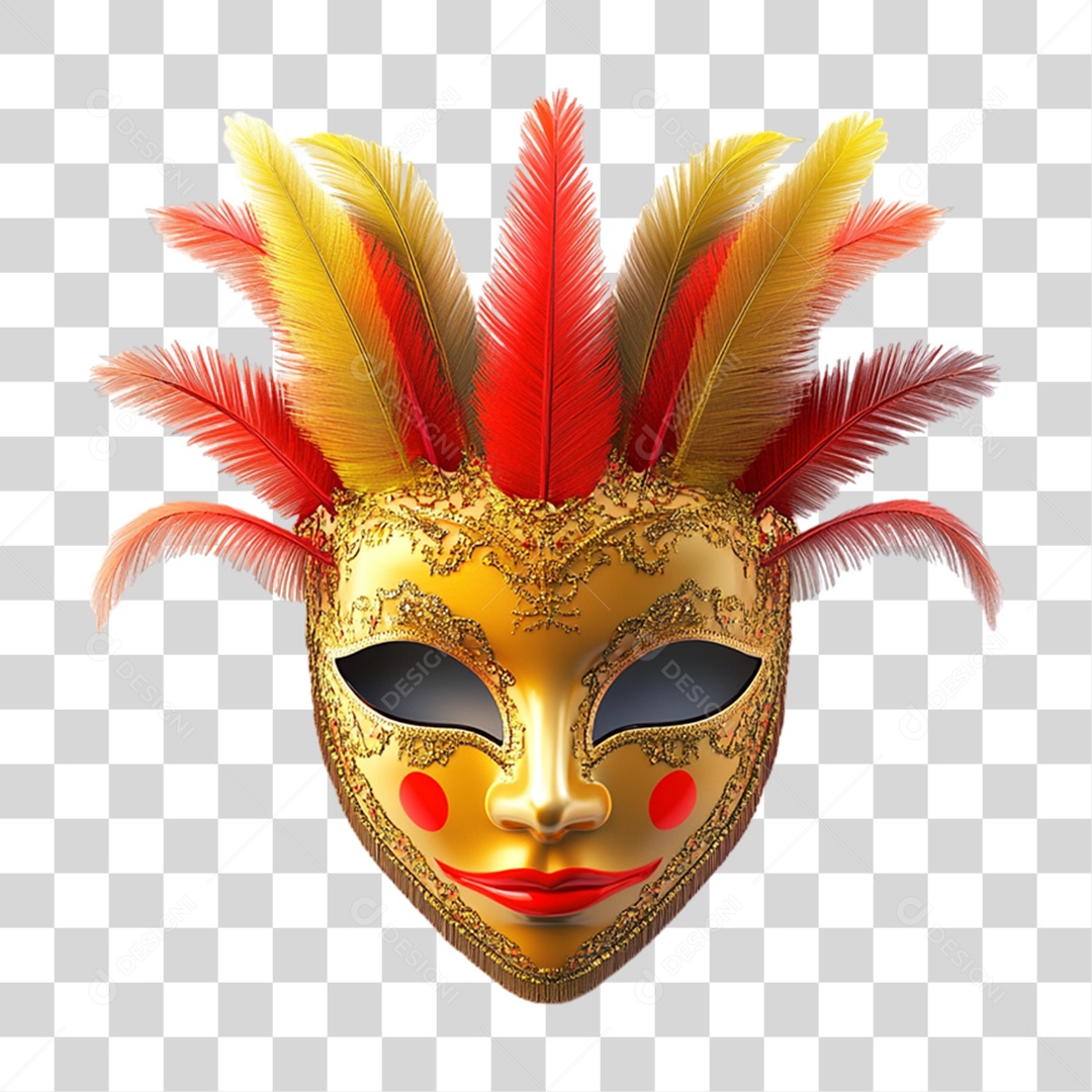 Máscara Enfeites Decorações Carnaval PNG Transparente