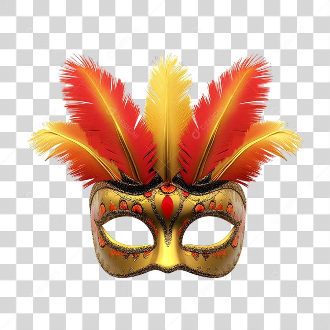 Máscara Enfeites Decorações Carnaval PNG Transparente