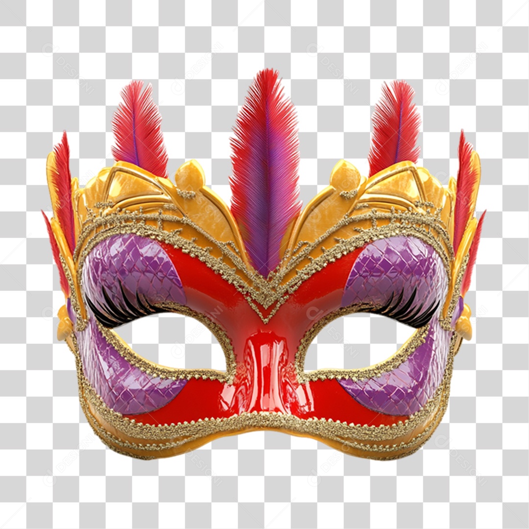 Máscara Enfeites Decorações Carnaval PNG Transparente