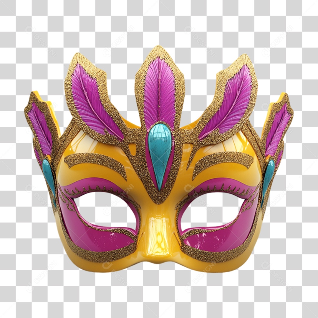 Máscara Enfeites Decorações Carnaval PNG Transparente