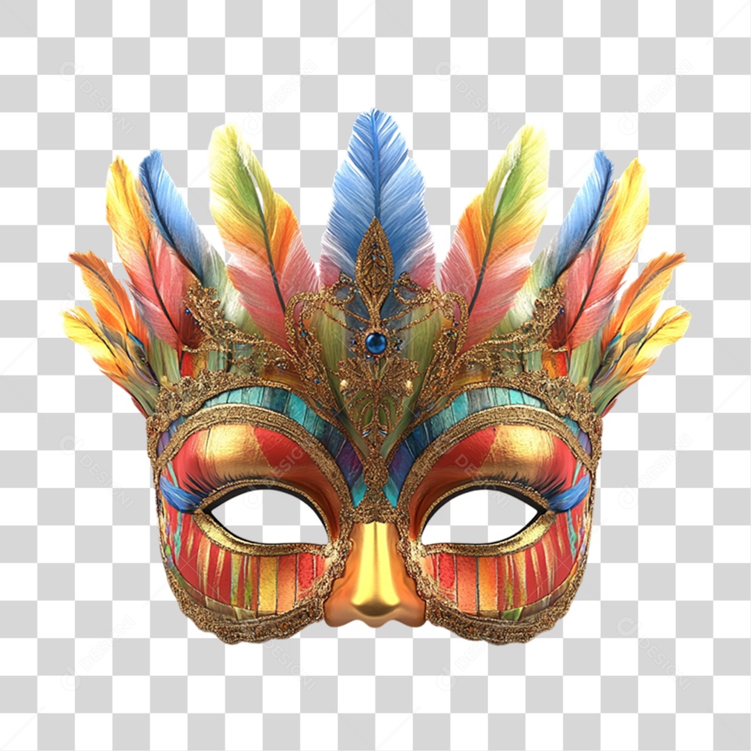 Máscara Enfeites Decorações Carnaval PNG Transparente