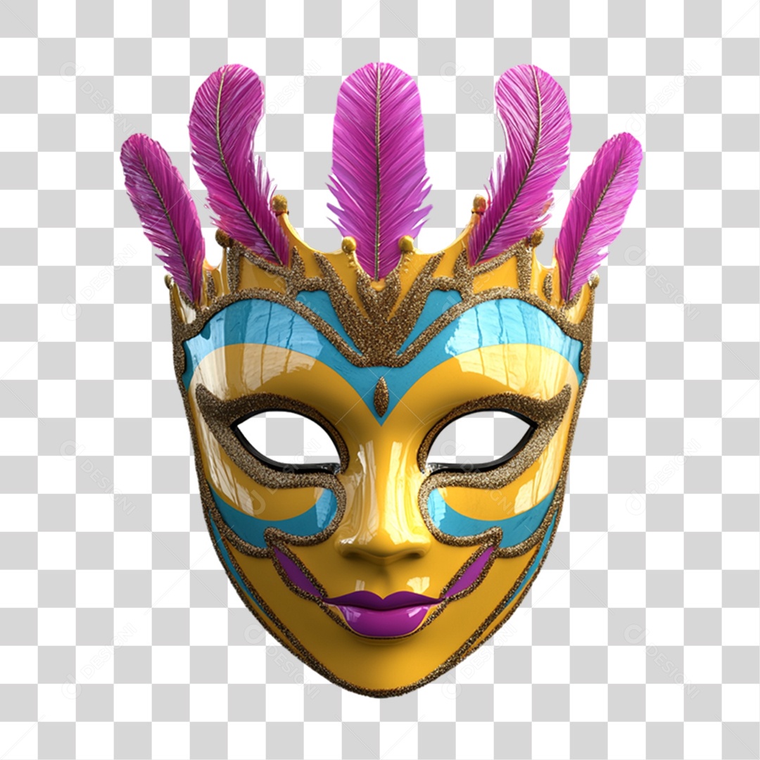 Máscara Enfeites Decorações Carnaval PNG Transparente