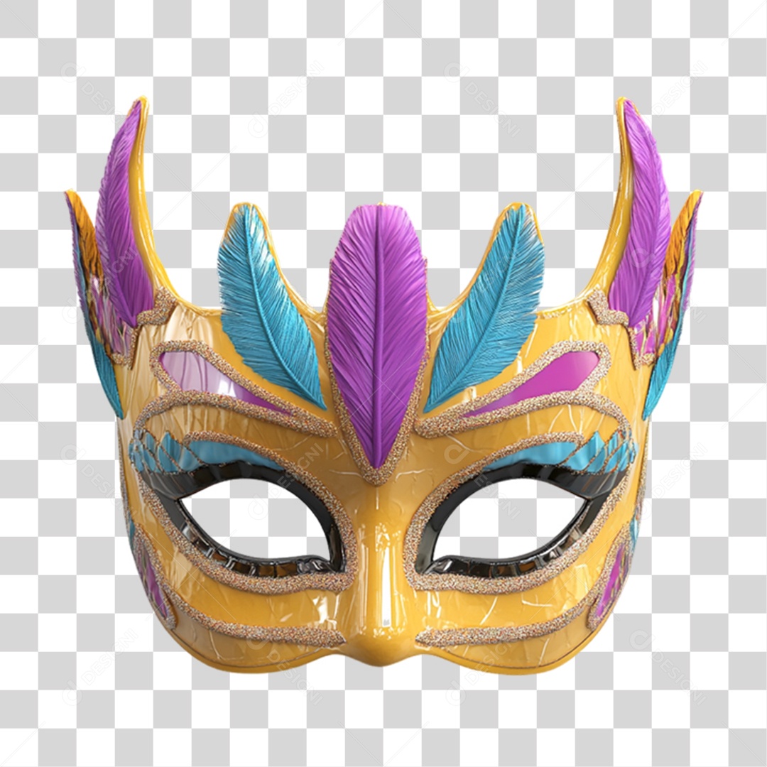 Máscara Enfeites Decorações Carnaval PNG Transparente